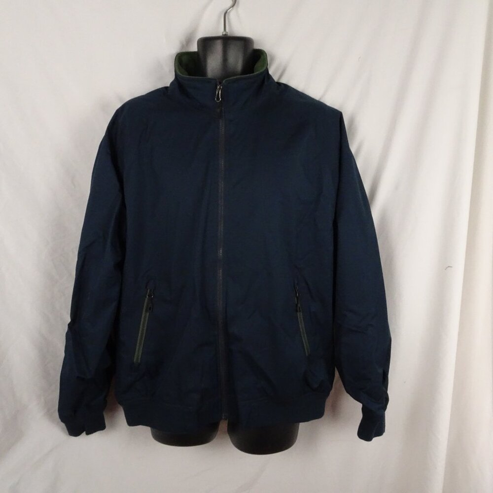 Orvis Men Dark Navy Zip Up Jacket Size L